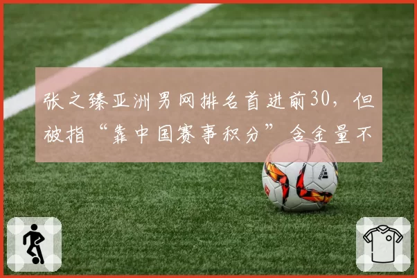 张之臻亚洲男网排名首进前30，但被指“靠中国赛事积分”含金量不足
